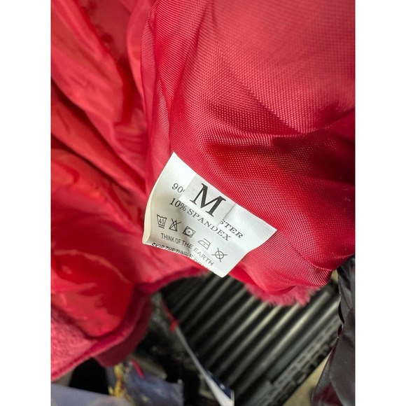 Women's Burgundy Faux Fur Cropped Jacket Coat Size M Plush Soft - Picture 4 of 5